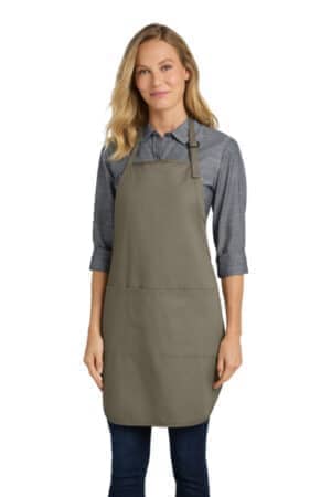 KHAKI KHAKI A703 port authority easy care full-length apron with stain release