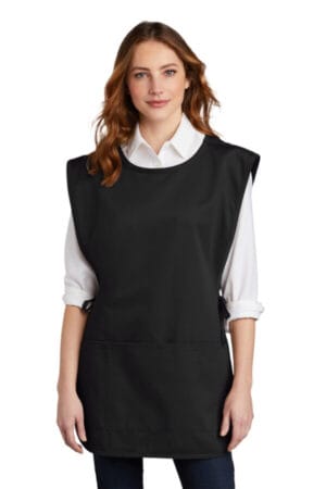 BLACK A705 port authority easy care cobbler apron with stain release