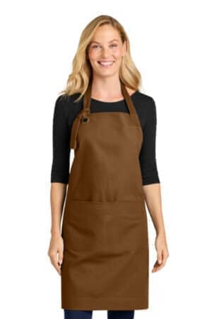 A900 port authority signature heavy twill bib apron