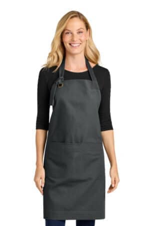 STORM GREY A900 port authority signature heavy twill bib apron