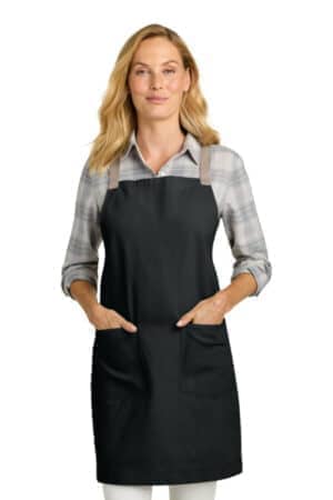 DEEP BLACK A902 port authority signature heavy twill crossback apron