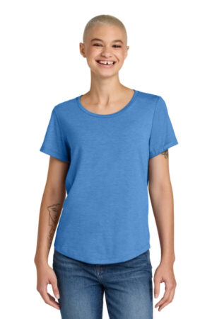 AZURE BLUE AL2015 allmade women's relaxed tri-blend scoop neck tee