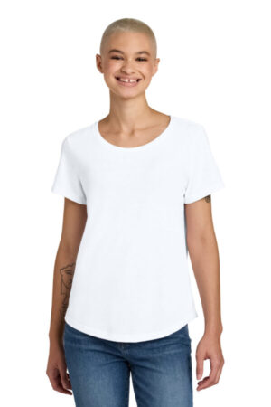 BRIGHT WHITE AL2015 allmade women's relaxed tri-blend scoop neck tee