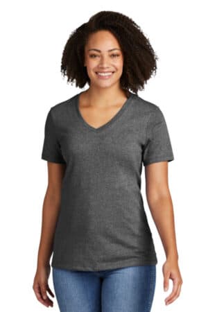 RELOADED CHARCOAL HEATHER AL2303 allmade women's recycled blend v-neck tee