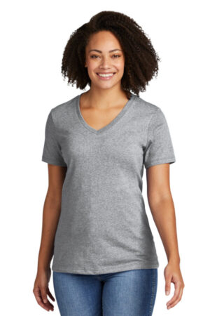 REMADE GREY HEATHER AL2303 allmade women's recycled blend v-neck tee