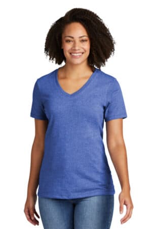 REUSED ROYAL HEATHER AL2303 allmade women's recycled blend v-neck tee