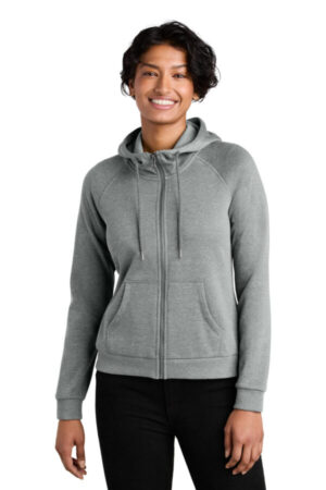 ALUMINUM GREY HEATHER AL5003 allmade women's organic cvc fleece full-zip hoodie