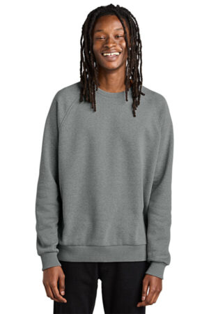 ALUMINUM GREY HEATHER AL5004 allmade unisex organic cvc fleece crewneck sweatshirt