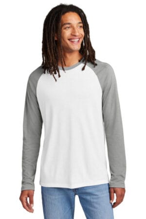 AL6009 allmade unisex tri-blend long sleeve colorblock raglan