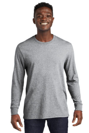 REMADE GREY HEATHER AL6204 allmade unisex long sleeve recycled blend tee
