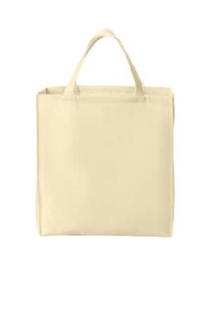 NATURAL B100 port authority ideal twill grocery tote