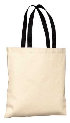 NATURAL/ BLACK B150 port authority-budget tote
