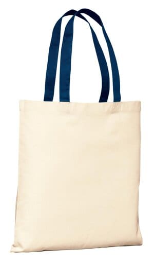 NATURAL/ NAVY B150 port authority-budget tote