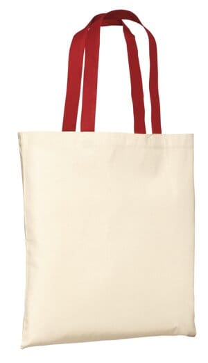 NATURAL/ RED B150 port authority-budget tote