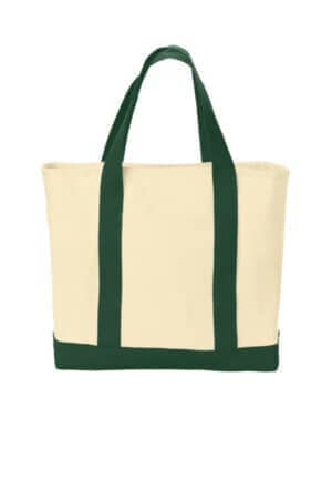 NATURAL/ SPRUCE B400 port authority-ideal twill two-tone shopping tote