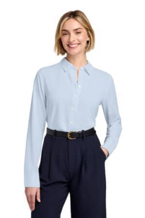 Custom embroidered long sleeve dress shirts ladies