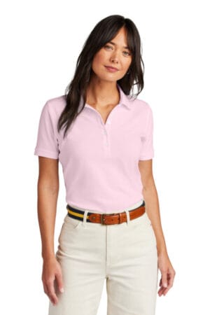 PEARL PINK BB18201 brooks brothers women's pima cotton pique polo