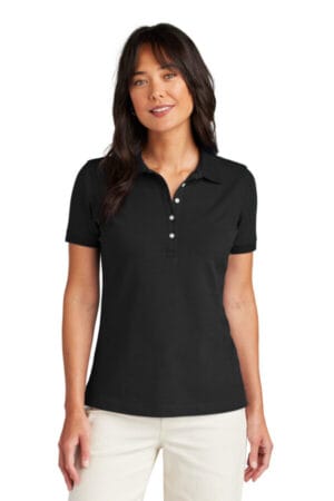 DEEP BLACK BB18201 brooks brothers women's pima cotton pique polo