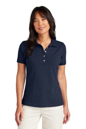 NAVY BLAZER BB18201 brooks brothers women's pima cotton pique polo