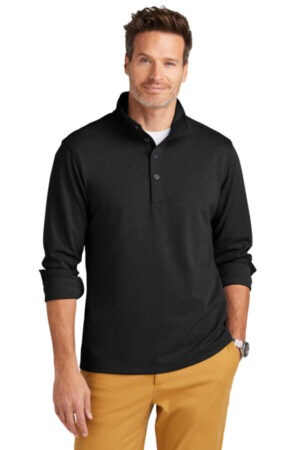 BLACK HEATHER BB18202 brooks brothers mid-layer stretch 1/2-button