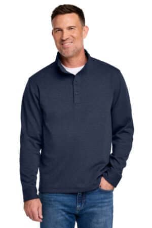 NAVY BLAZER HEATHER BB18202 brooks brothers mid-layer stretch 1/2-button