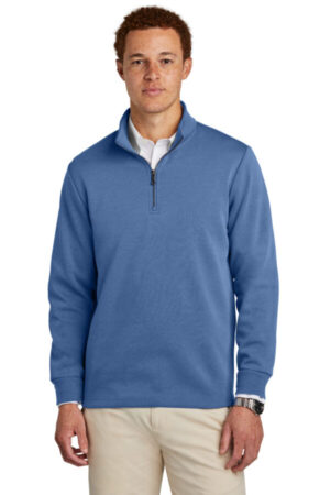 CHARTER BLUE BB18206 brooks brothers double-knit 1/4-zip