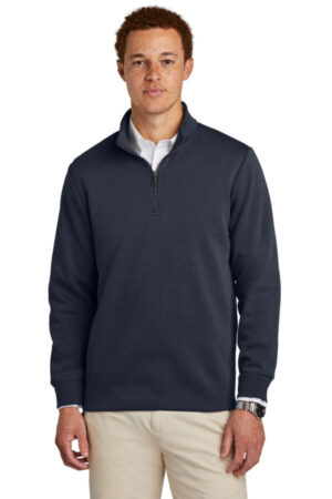 NIGHT NAVY BB18206 brooks brothers double-knit 1/4-zip