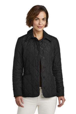 DEEP BLACK BB18601 brooks brothers women's quilted jacket