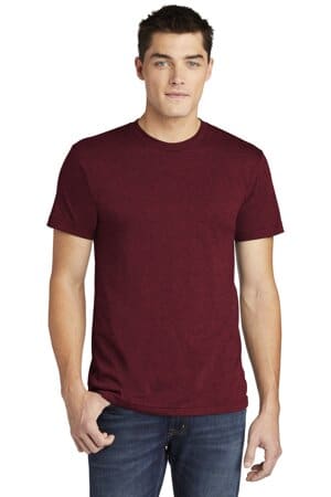 HEATHER CRANBERRY BB401W american apparel poly-cotton t-shirt