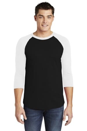 BB453W american apparel poly-cotton 3/4-sleeve raglan t-shirt