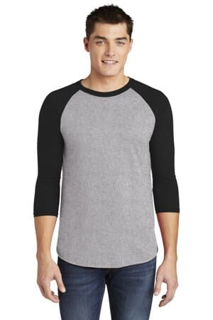 BB453W american apparel poly-cotton 3/4-sleeve raglan t-shirt