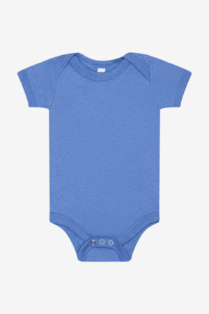 HEATHER COLUMBIA BLUE BC100B bella canvas infant jersey short sleeve one piece