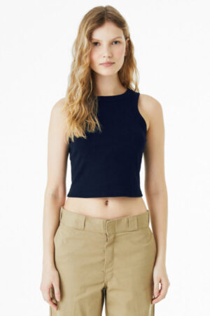 SOLID NAVY BLEND Bella canvas BC1019 bella canvas women's micro rib racer tank