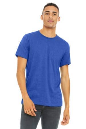 HEATHER TRUE ROYAL BC3001CVC bella canvas unisex heather cvc short sleeve tee