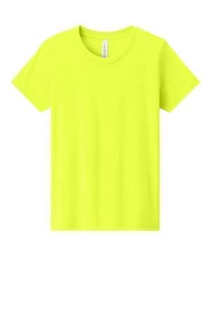 NEON YELLOW Bella canvas BC3001YCVC bella canvas youth heather cvc tee