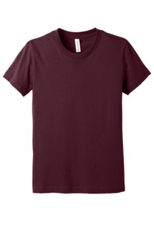 MAROON BC3001Y bella canvas youth jersey short sleeve tee