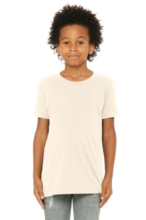 NATURAL BC3001Y bella canvas youth jersey short sleeve tee