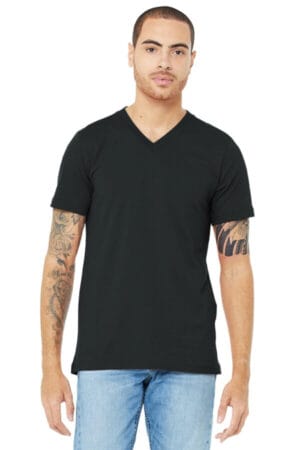 DARK GREY BC3005 bella canvas unisex jersey short sleeve v-neck tee