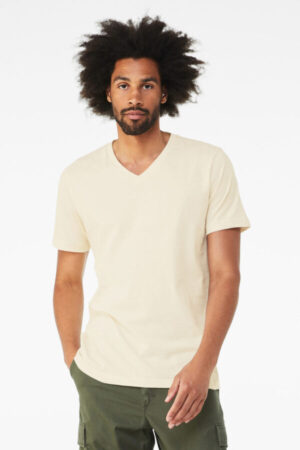NATURAL BC3005 bella canvas unisex jersey short sleeve v-neck tee