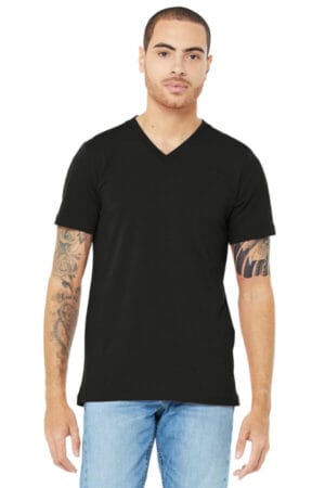 VINTAGE BLACK BC3005 bella canvas unisex jersey short sleeve v-neck tee