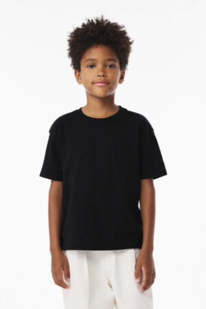 BLACK BC3010Y bella canvas youth 6-ounce heavyweight tee