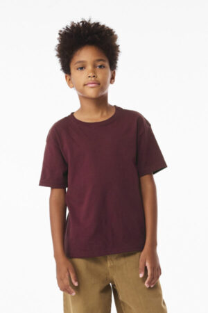 MAROON BC3010Y bella canvas youth 6-ounce heavyweight tee