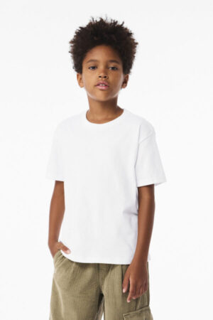 WHITE BC3010Y bella canvas youth 6-ounce heavyweight tee