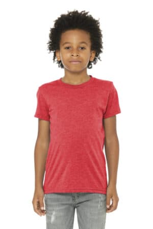 RED TRIBLEND BC3413Y bella canvas youth triblend short sleeve tee