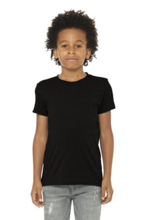 SOLID BLACK TRIBLEND BC3413Y bella canvas youth triblend short sleeve tee