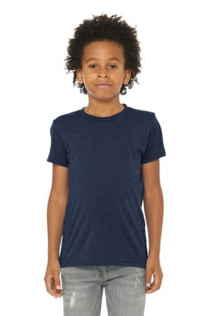 SOLID NAVY TRIBLEND BC3413Y bella canvas youth triblend short sleeve tee