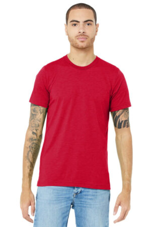 SOLID RED TRIBLEND BC3413 bella canvas unisex triblend short sleeve tee