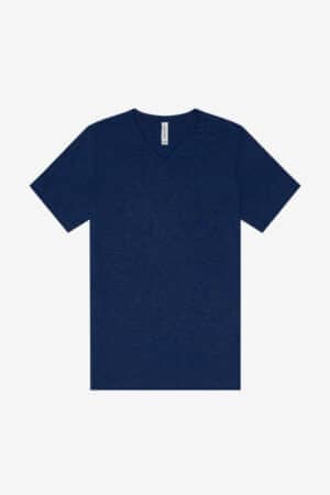 NAVY TRIBLEND BC3415 bella canvas unisex triblend short sleeve v-neck tee