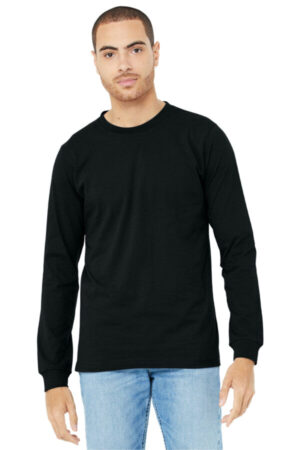 SOLID BLACK BLEND BC3501CVC bella canvas unisex heather cvc long sleeve tee