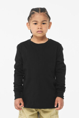BLACK BC3501Y bella canvas youth jersey long sleeve tee